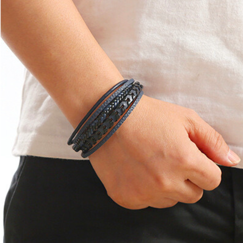 Carlos™️ | Pulsera Exclusiva de Cuero para Hombres