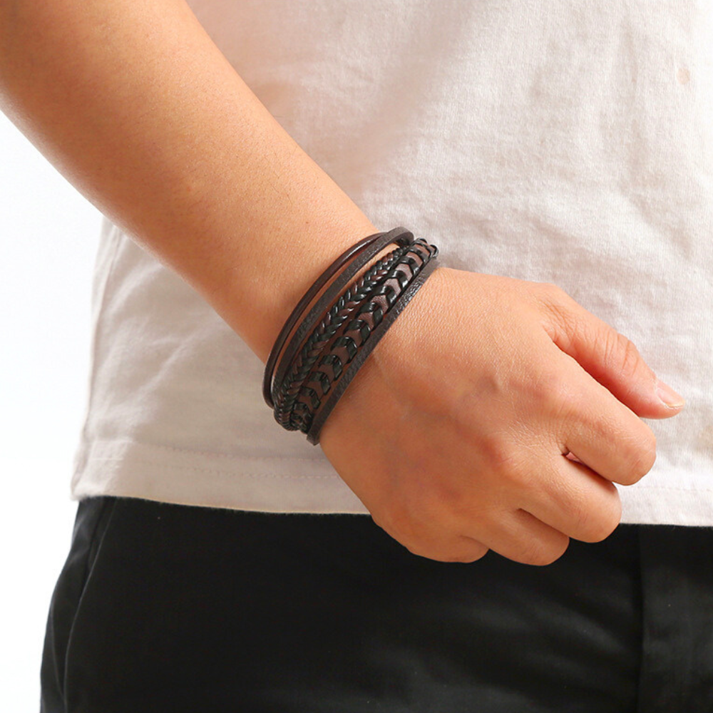 Carlos™️ | Pulsera Exclusiva de Cuero para Hombres