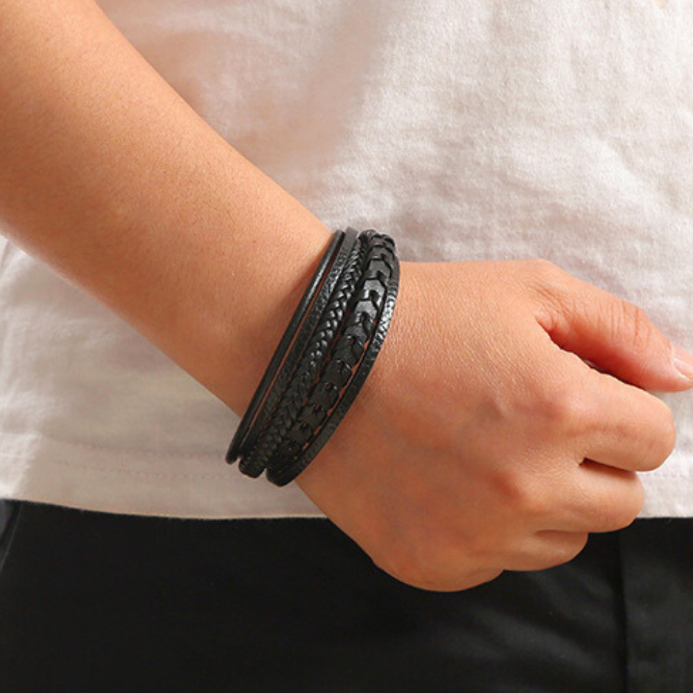 Carlos™️ | Pulsera Exclusiva de Cuero para Hombres