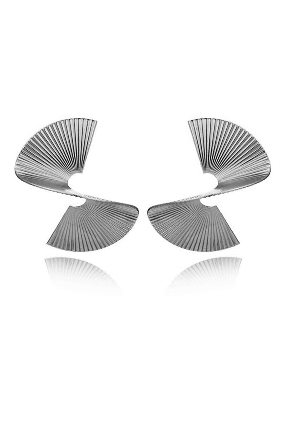 Maelina™︱Pendientes de diseño en metal plisado