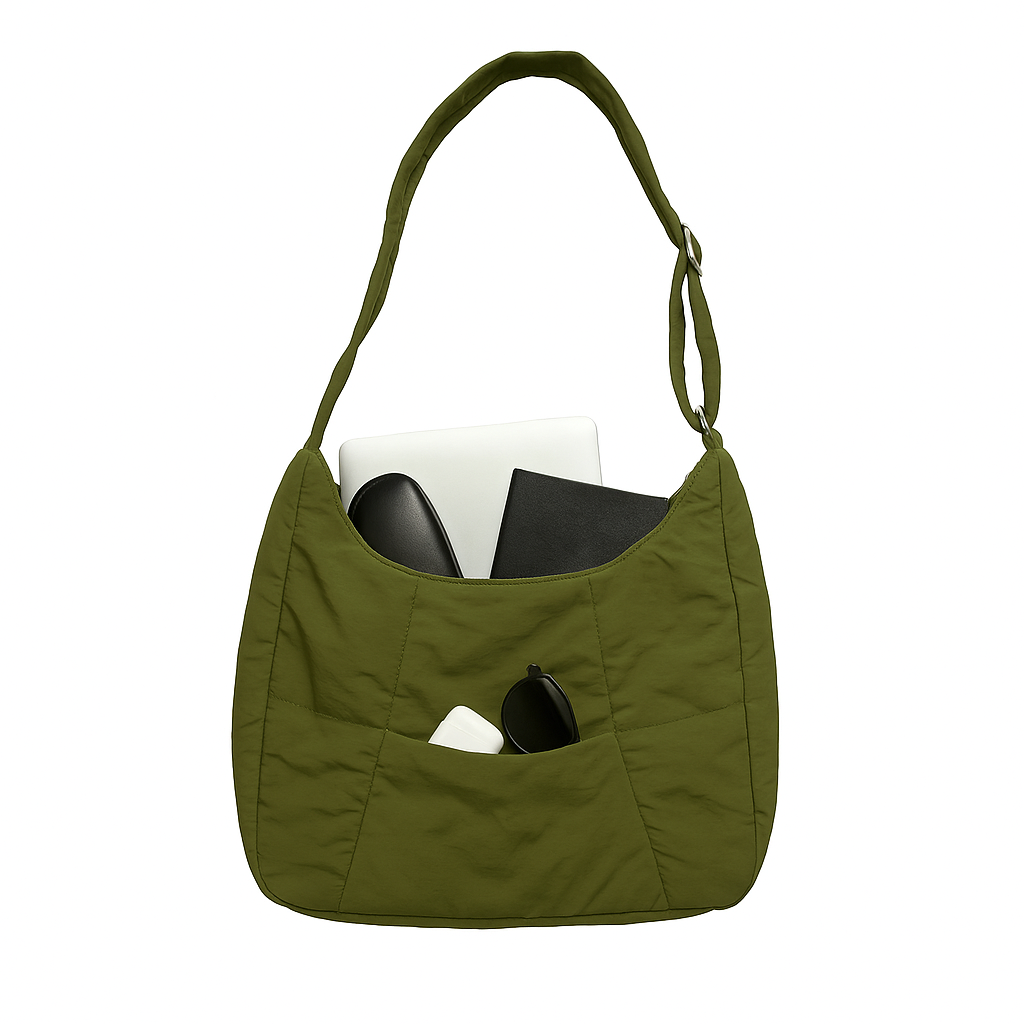 SELVA VERDE | BANDOLERA DE NYLON IMPERMEABLE