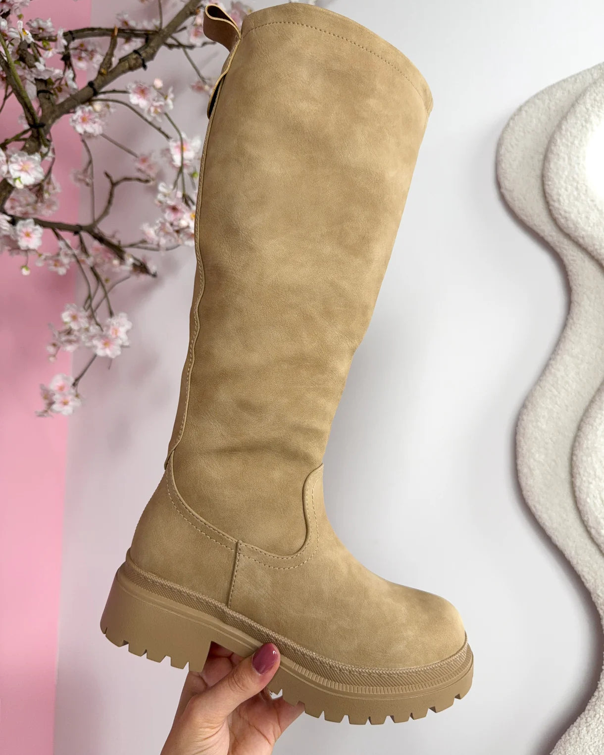 ANETTA | BOTAS ALTAS EFECTO PIEL CON PLATAFORMA