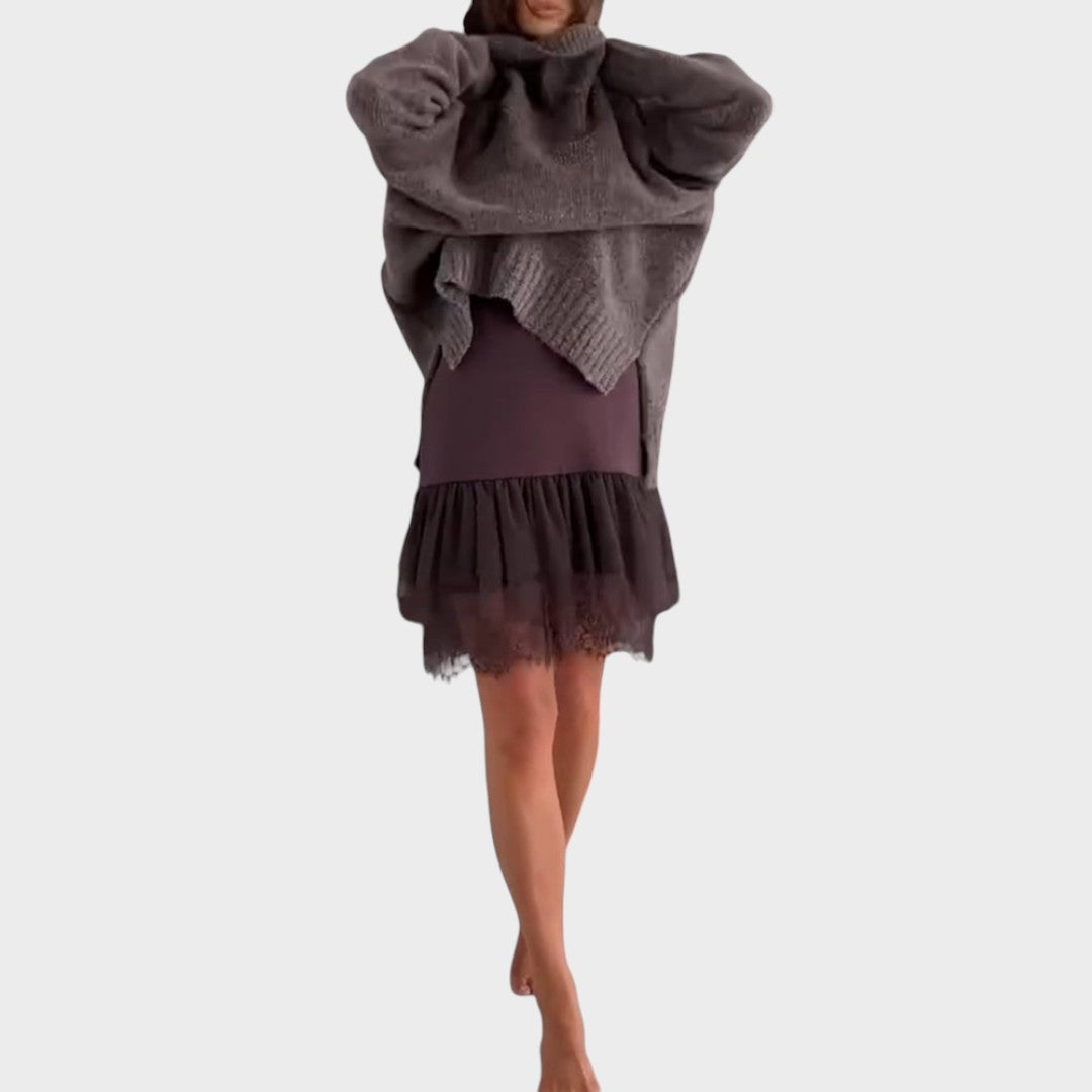 AURORA | CONJUNTO DE SUÉTER Y VESTIDO