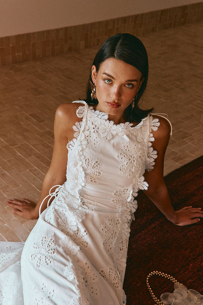 CLARA | VESTIDO LARGO BORDADO