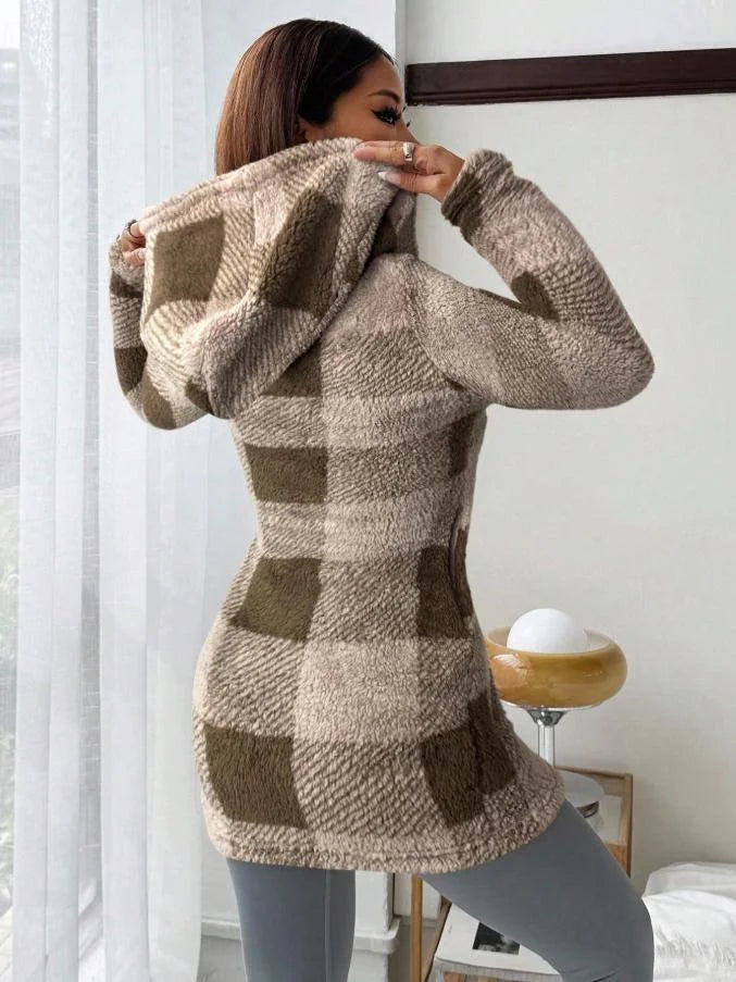 ELIA - CHAQUETA CÁLIDA Y ELEGANTE CON ESTAMPADO DE CUADROS