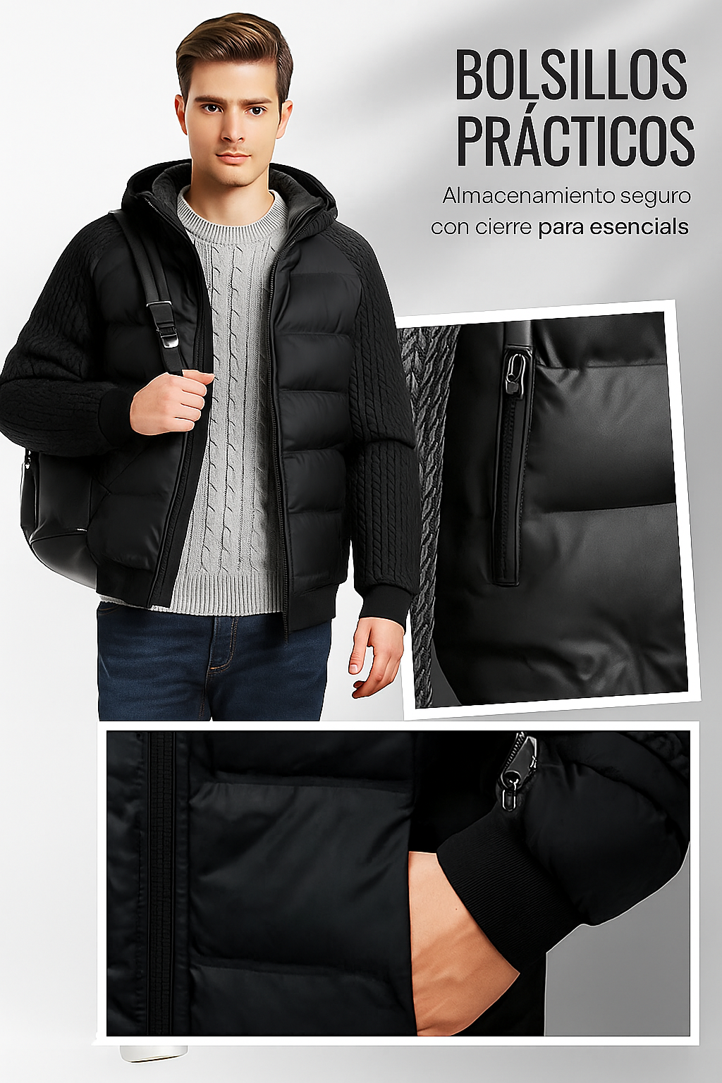CHAQUETA TÉRMICA CAPUCHA | ACOLCHADA, CORTAVIENTOS & ESTILO URBANO