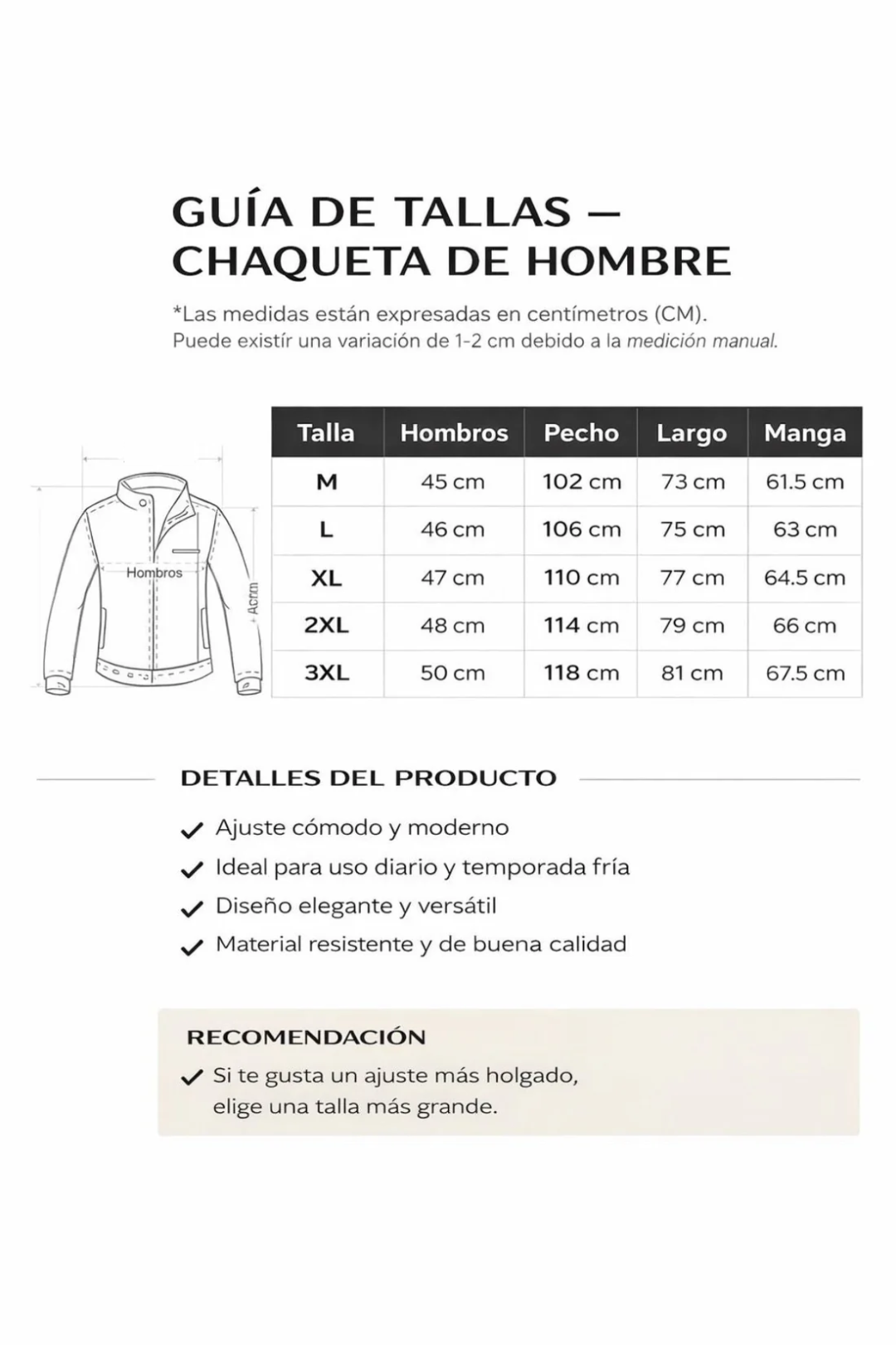 CHAQUETA DE CUERO CON FORRO DE LANA EXTRASUAVE
