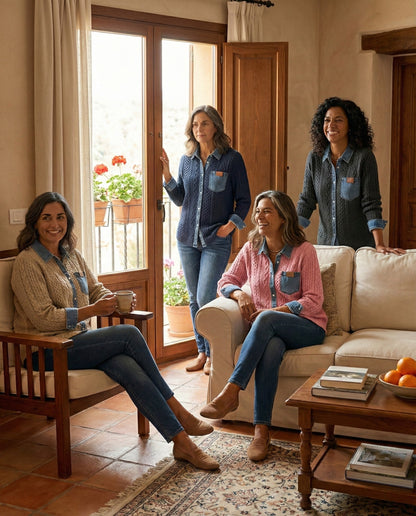 MILA™ | CAMISA CASUAL PATCHWORK