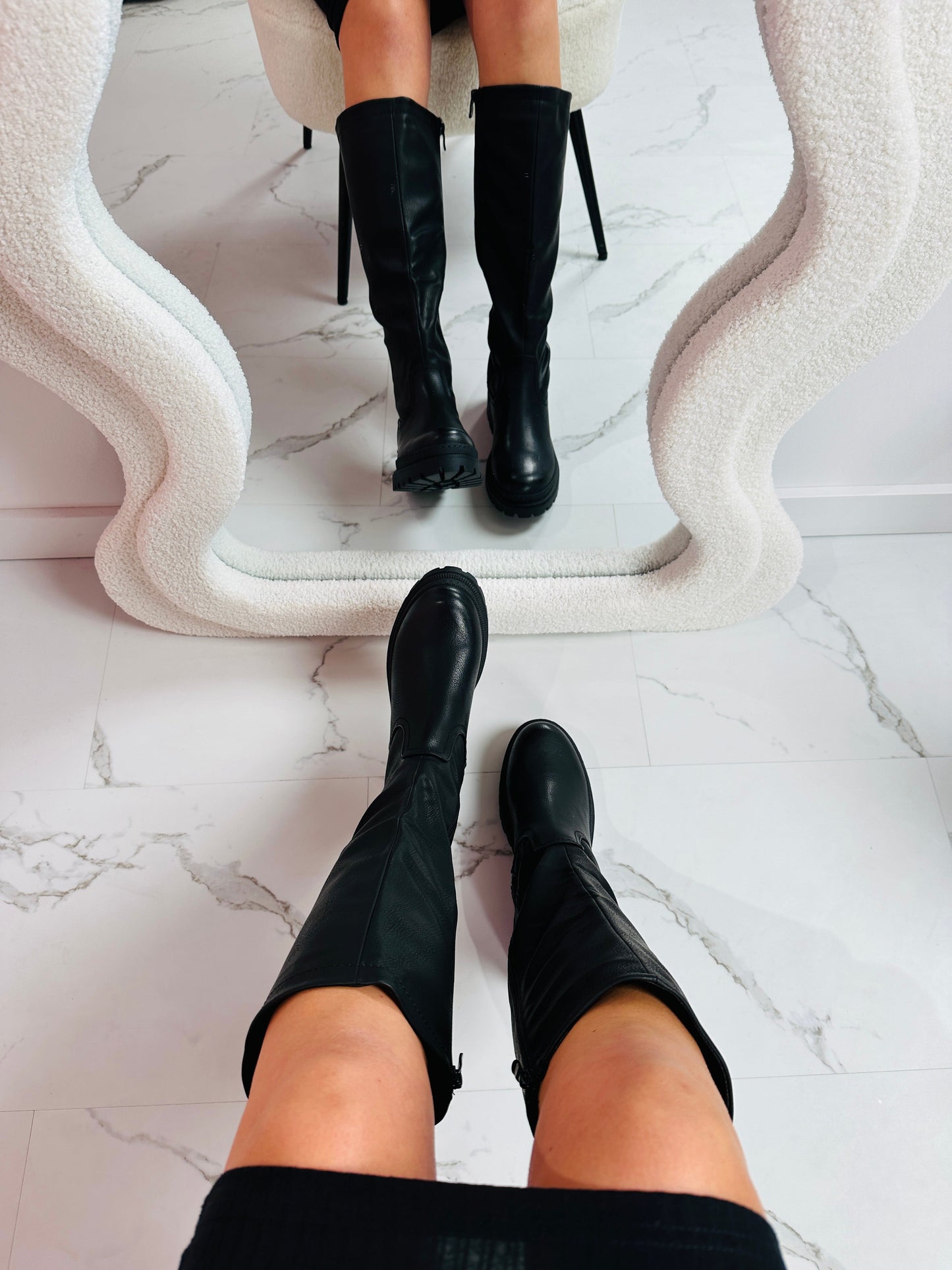 ANETTA | BOTAS ALTAS EFECTO PIEL CON PLATAFORMA