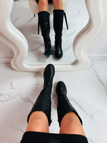 ANETTA | BOTAS ALTAS EFECTO PIEL CON PLATAFORMA