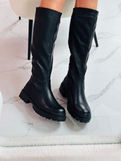 ANETTA | BOTAS ALTAS EFECTO PIEL CON PLATAFORMA