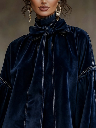 TRINIDAD | VESTIDO MINI DE TERCIOPELO CON LANZADA