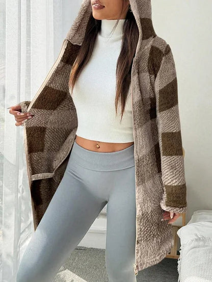 ELIA - CHAQUETA CÁLIDA Y ELEGANTE CON ESTAMPADO DE CUADROS