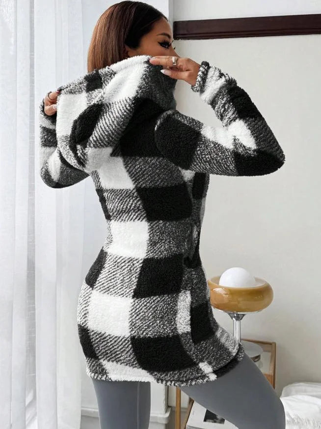 ELIA - CHAQUETA CÁLIDA Y ELEGANTE CON ESTAMPADO DE CUADROS