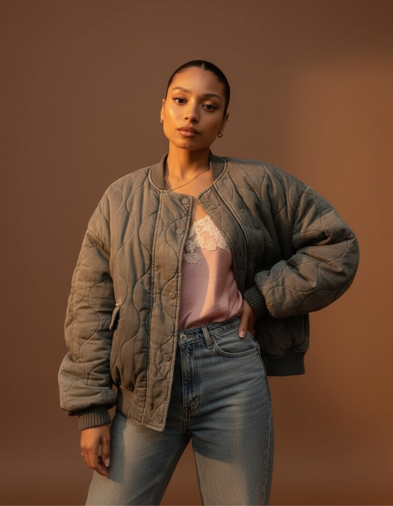 LEONA | CAZADORA ACOLCHADA ESTILO BOMBER